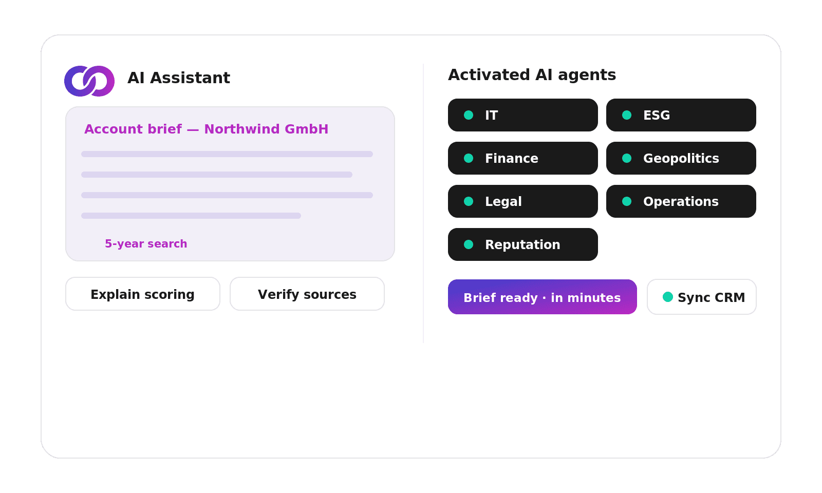 AI Assistant with activated agents for research and outreach